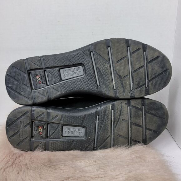 Johnston & Murphy Black Fabric Slip Ons 253215 Mens Shoes Size 11 - Picture 8 of 8